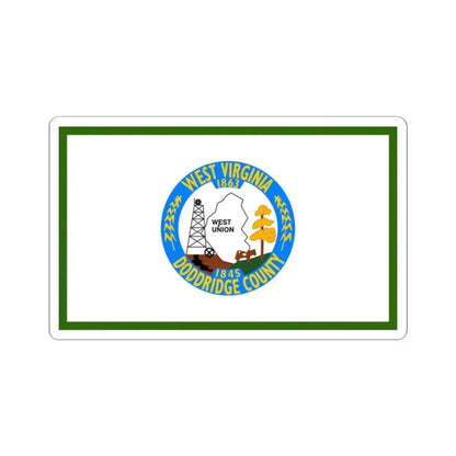 Flag of Doddridge County West Virginia (United States) STICKER Vinyl Kiss-Cut Decal 2 Inch White - The Sticker Space