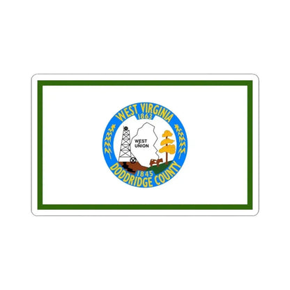 Flag of Doddridge County West Virginia (United States) STICKER Vinyl Kiss-Cut Decal 3 Inch White - The Sticker Space