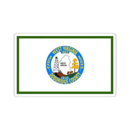 Flag of Doddridge County West Virginia (United States) STICKER Vinyl Kiss-Cut Decal 6 Inch White - The Sticker Space