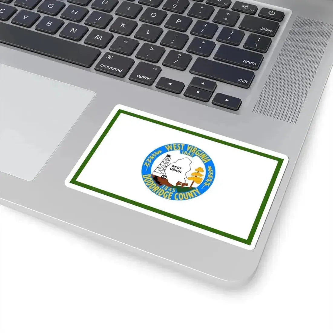 Flag of Doddridge County West Virginia (United States) STICKER Vinyl Kiss-Cut Decal - The Sticker Space