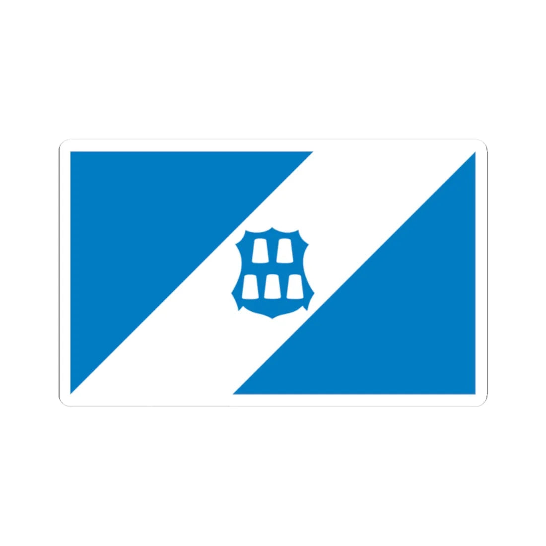 Flag of Dolyna (Ukraine) STICKER Vinyl Kiss-Cut Decal 2 Inch White - The Sticker Space