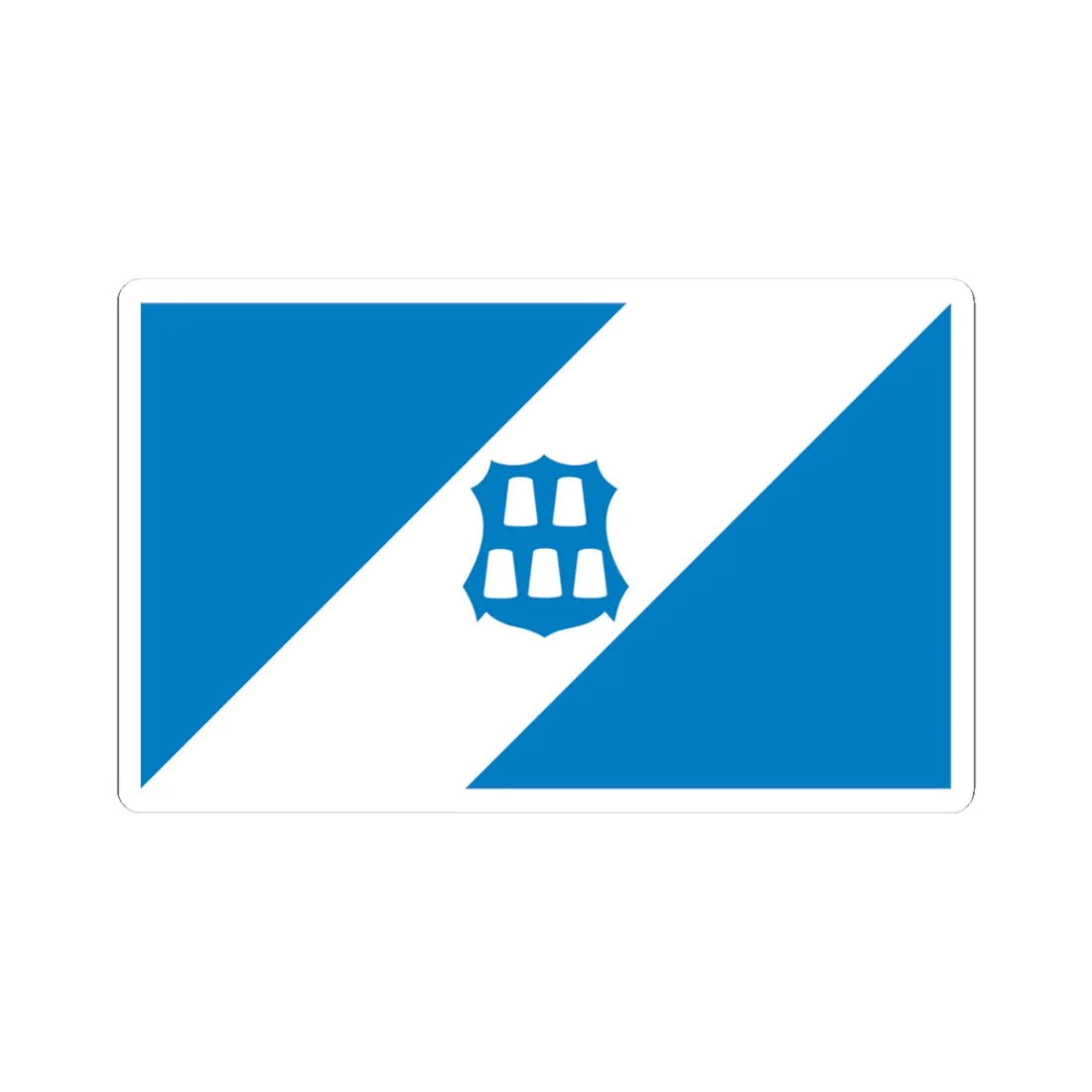 Flag of Dolyna (Ukraine) STICKER Vinyl Kiss-Cut Decal 3 Inch White - The Sticker Space