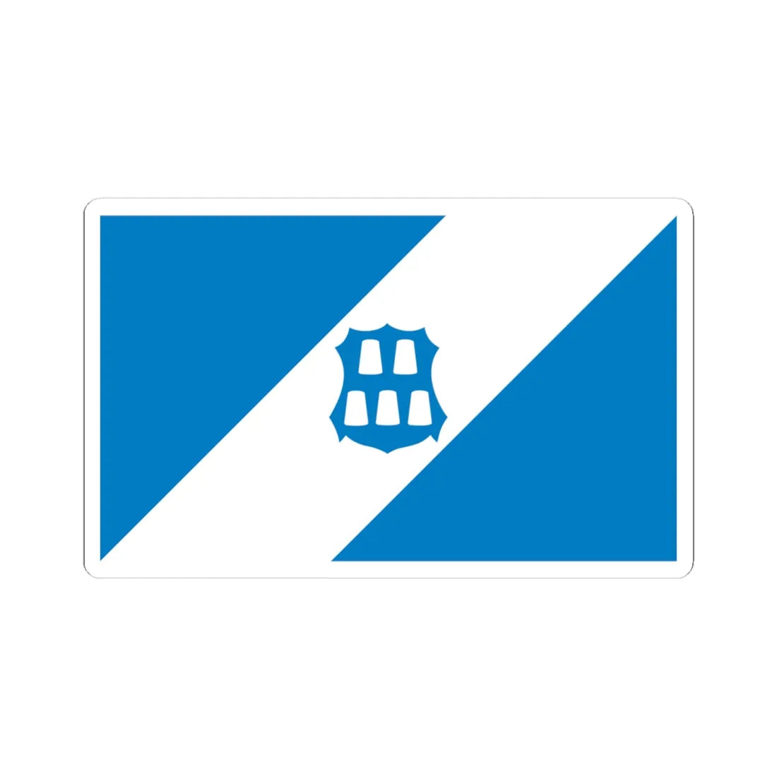 Flag of Dolyna (Ukraine) STICKER Vinyl Kiss-Cut Decal 4 Inch White - The Sticker Space