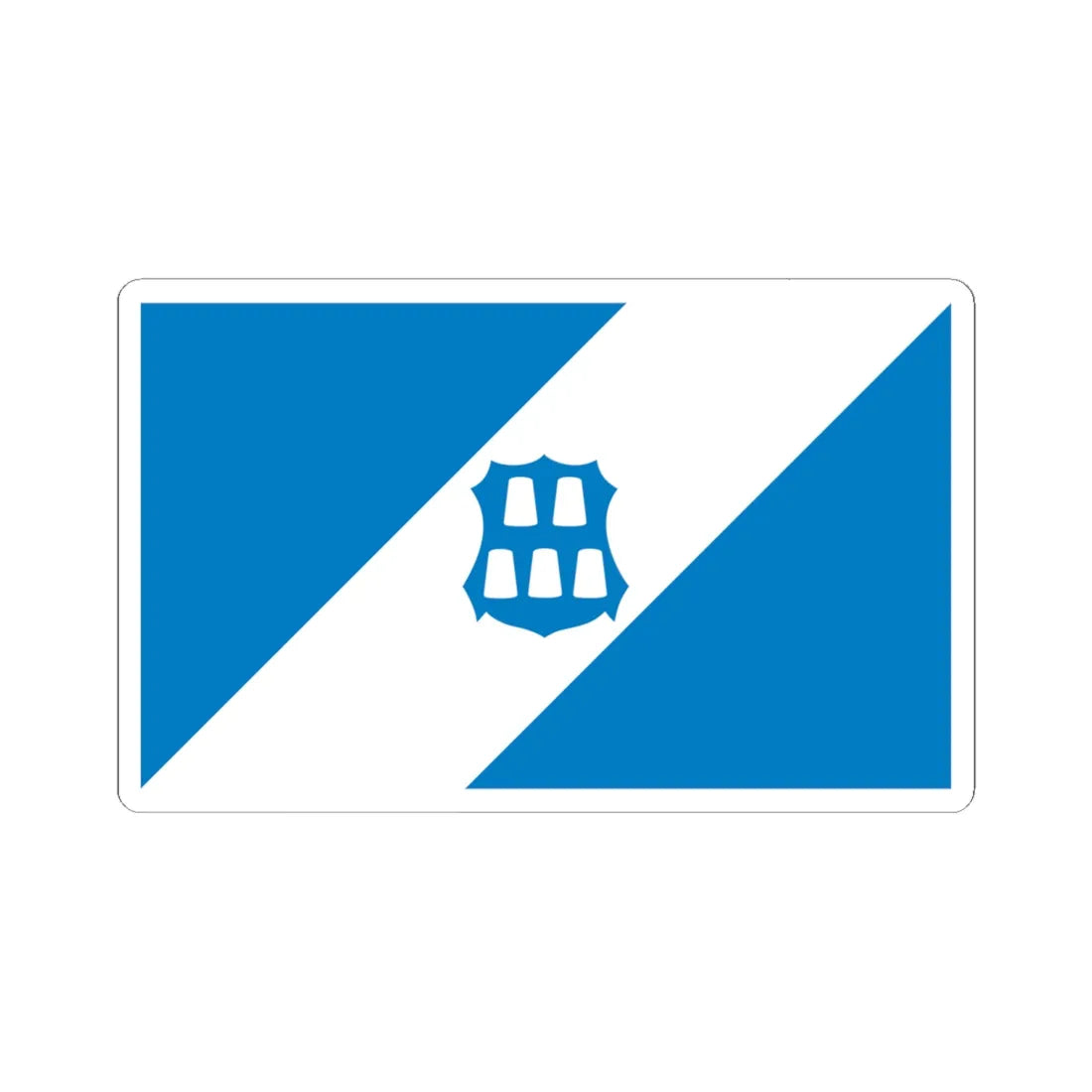 Flag of Dolyna (Ukraine) STICKER Vinyl Kiss-Cut Decal 6 Inch White - The Sticker Space