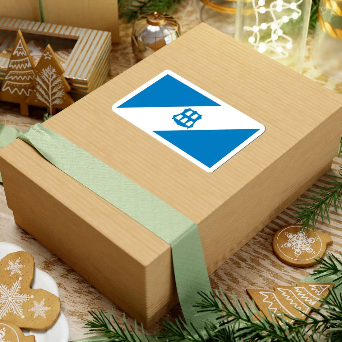 Flag of Dolyna (Ukraine) STICKER Vinyl Kiss-Cut Decal - The Sticker Space