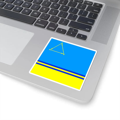 Flag of Dolynska (Ukraine) STICKER Vinyl Kiss-Cut Decal - The Sticker Space