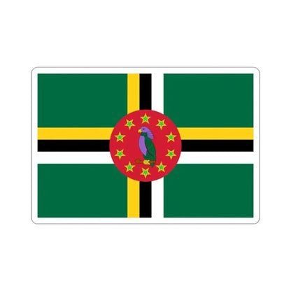 Flag of Dominica 1988-1990 3-2 (Dominica) STICKER Vinyl Kiss-Cut Decal 3 Inch White - The Sticker Space