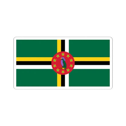 Flag of Dominica 1988-1990 (Dominica) STICKER Vinyl Kiss-Cut Decal 2 Inch White - The Sticker Space