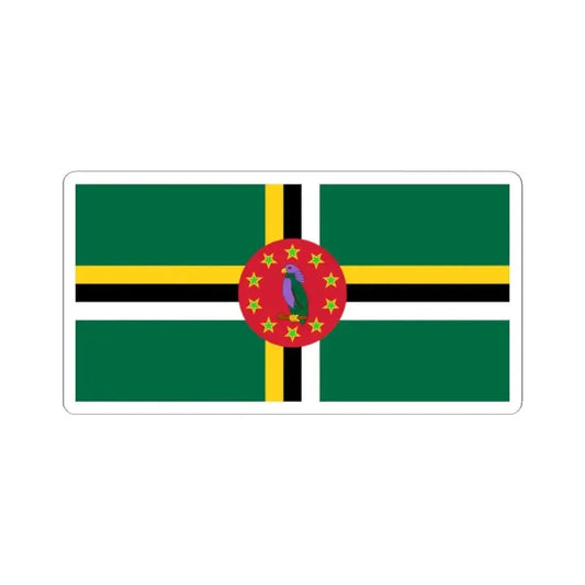 Flag of Dominica 1988-1990 (Dominica) STICKER Vinyl Kiss-Cut Decal 2 Inch White - The Sticker Space
