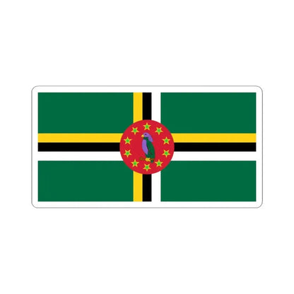 Flag of Dominica 1988-1990 (Dominica) STICKER Vinyl Kiss-Cut Decal 3 Inch White - The Sticker Space