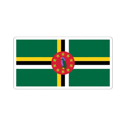 Flag of Dominica 1988-1990 (Dominica) STICKER Vinyl Kiss-Cut Decal 4 Inch White - The Sticker Space