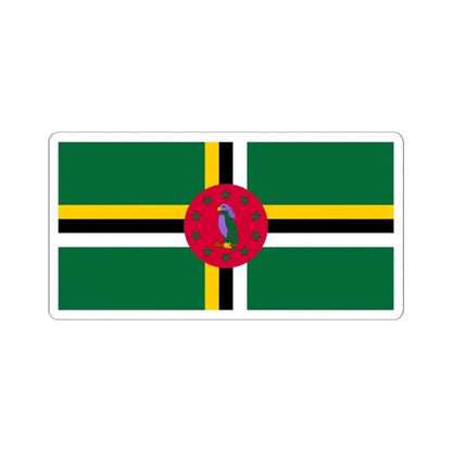 Flag of Dominica (Dominica) STICKER Vinyl Kiss-Cut Decal 4 Inch White - The Sticker Space