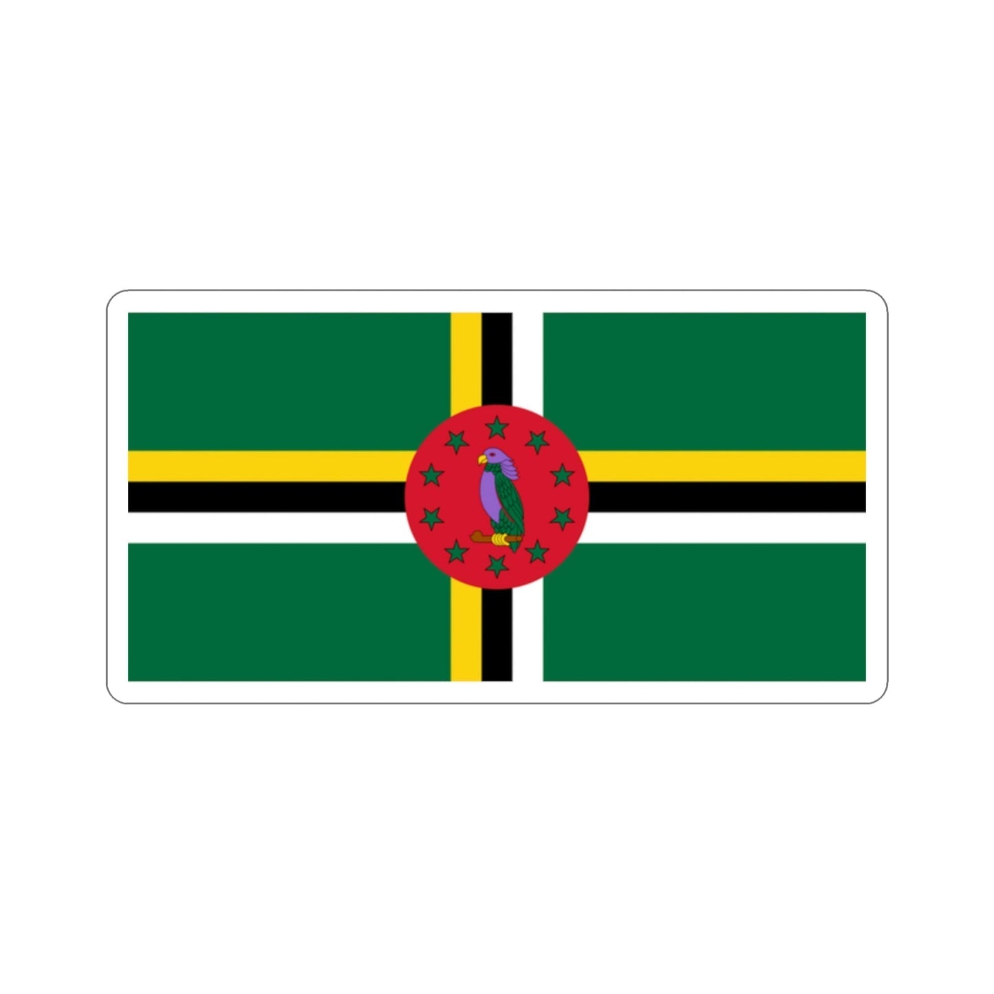 Flag of Dominica STICKER Vinyl Die-Cut Decal-2 Inch-The Sticker Space