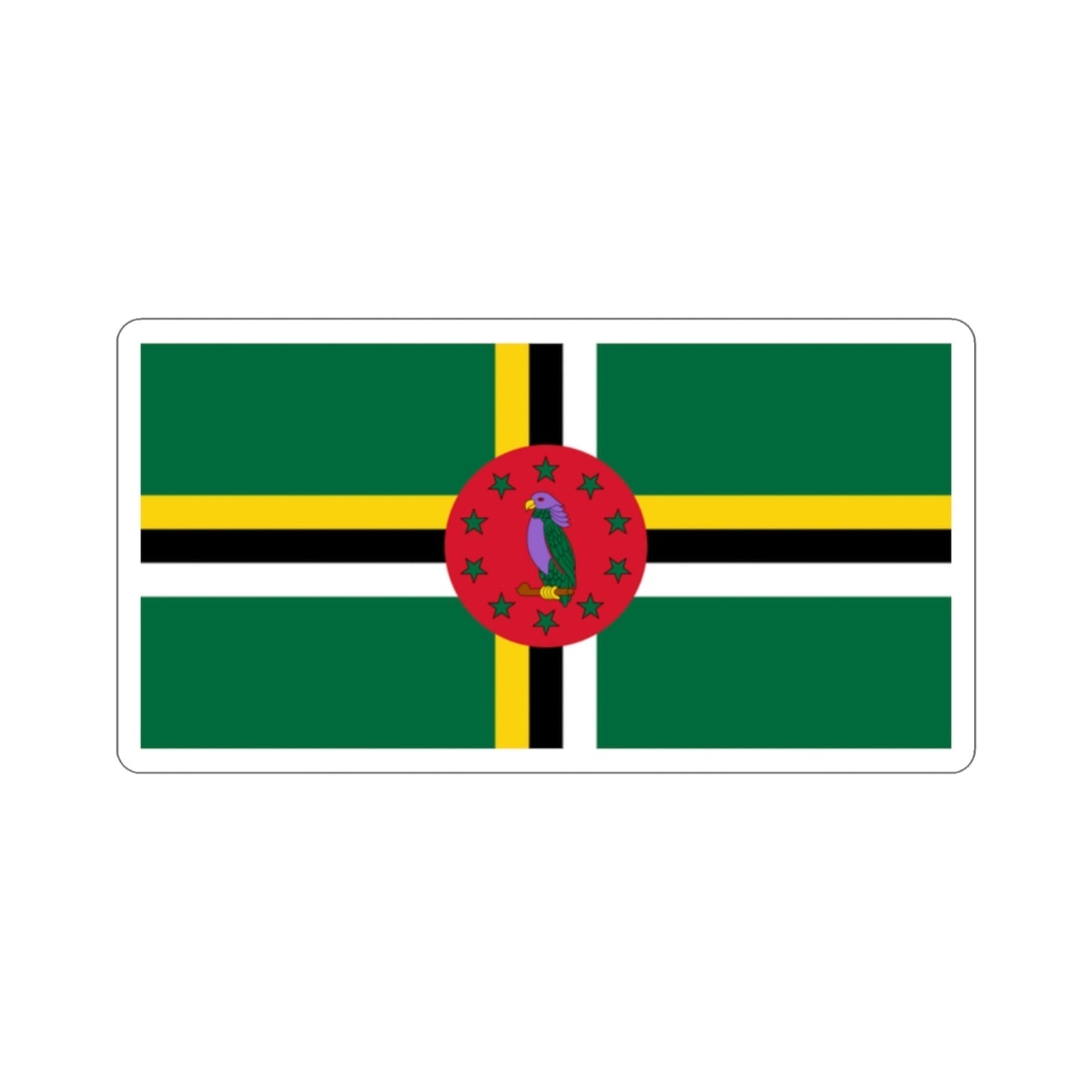 Flag of Dominica STICKER Vinyl Die-Cut Decal-2 Inch-The Sticker Space