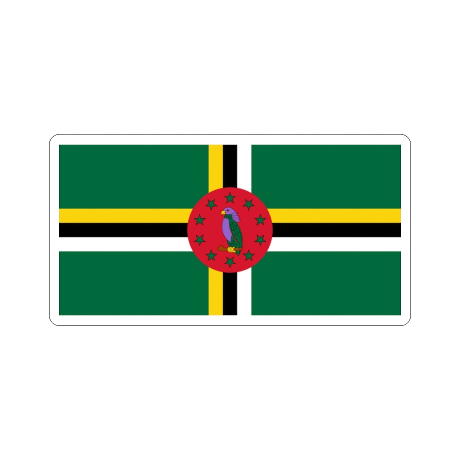 Flag of Dominica STICKER Vinyl Die-Cut Decal-2 Inch-The Sticker Space