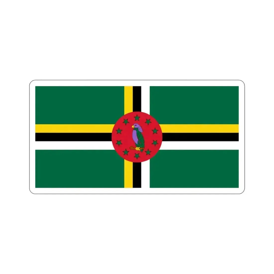 Flag of Dominica STICKER Vinyl Die-Cut Decal 3 Inch - The Sticker Space