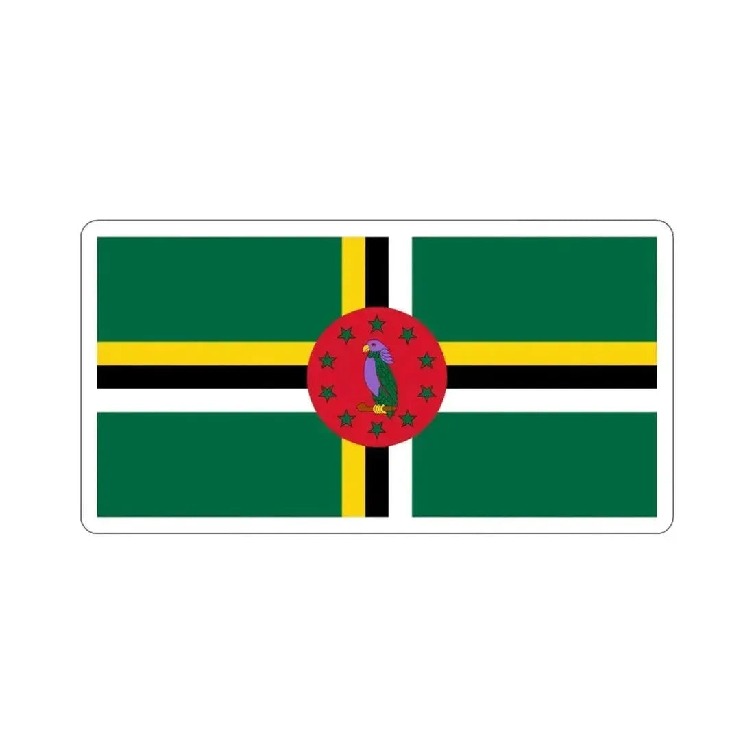 Flag of Dominica STICKER Vinyl Die-Cut Decal 6 Inch - The Sticker Space