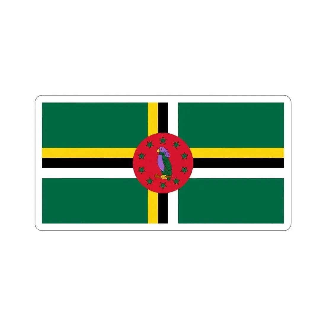 Flag of Dominica STICKER Vinyl Die-Cut Decal - The Sticker Space
