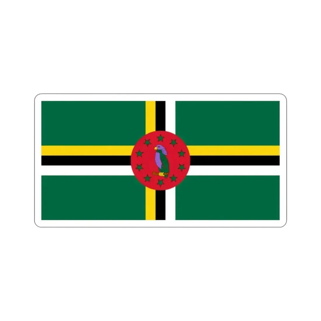 Flag of Dominica STICKER Vinyl Die-Cut Decal - The Sticker Space
