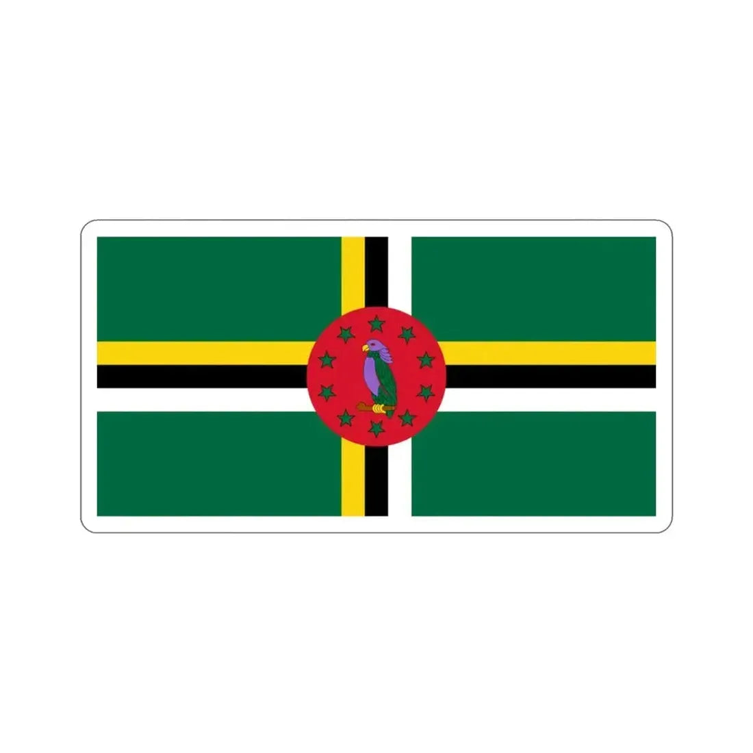 Flag of Dominica STICKER Vinyl Die-Cut Decal - The Sticker Space