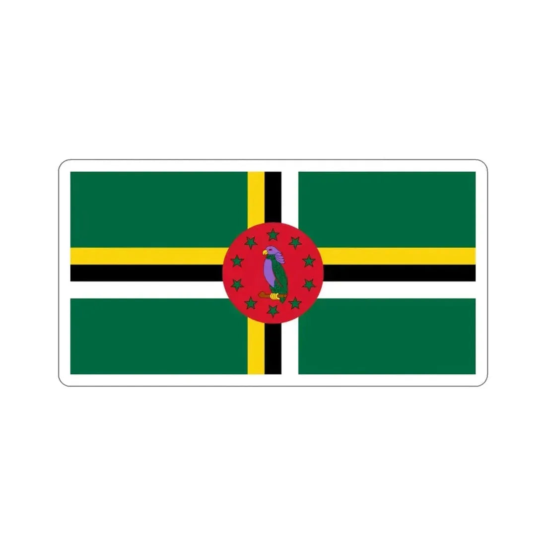 Flag of Dominica STICKER Vinyl Die-Cut Decal - The Sticker Space