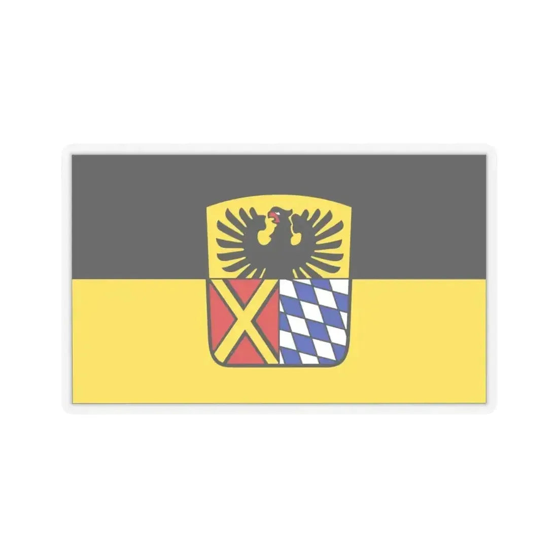 Flag of Donau Ries Germany - STICKER Vinyl Kiss-Cut Decal 4 Inch Transparent - The Sticker Space