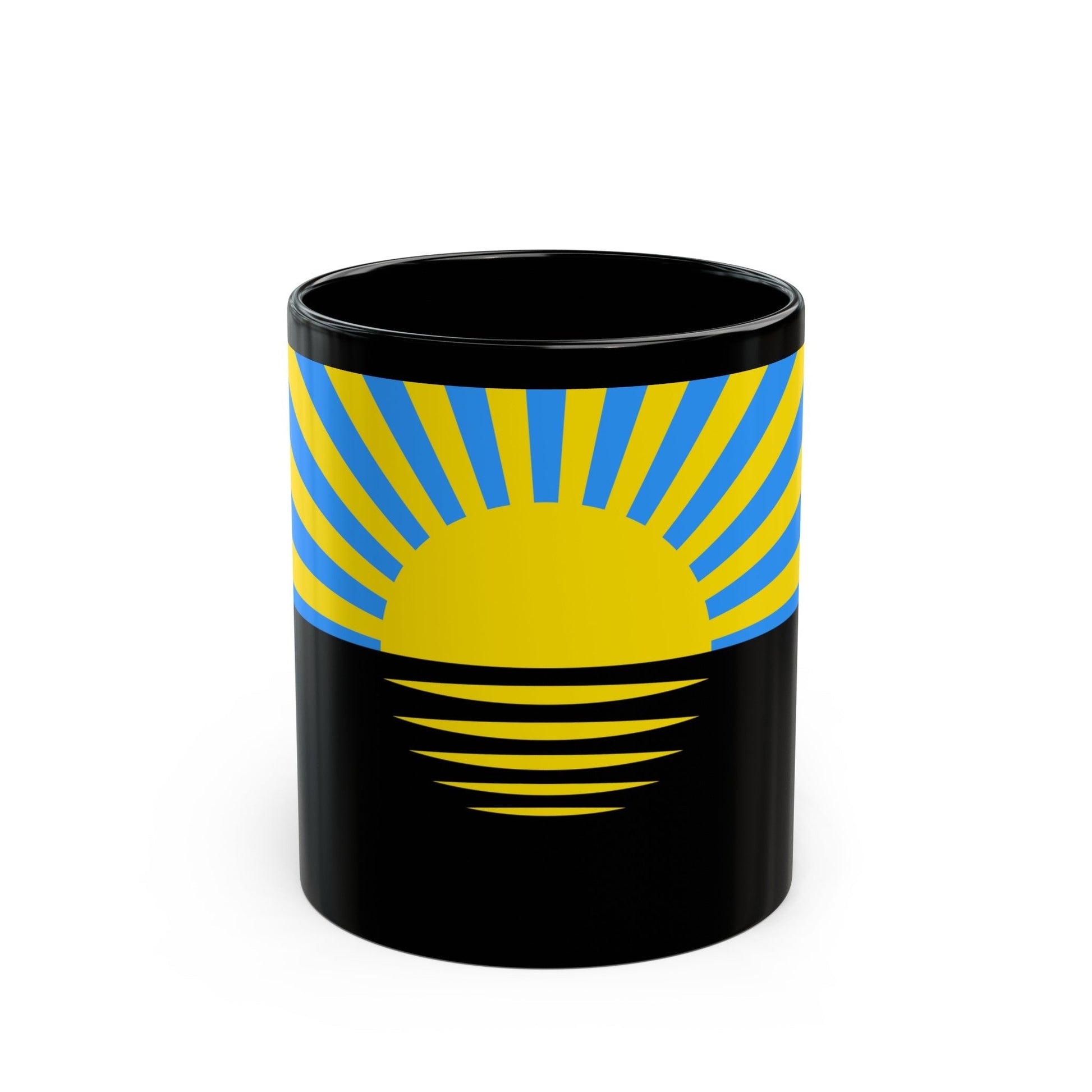 Flag of Donetsk Oblast Ukraine - Black Coffee Mug-11oz-The Sticker Space