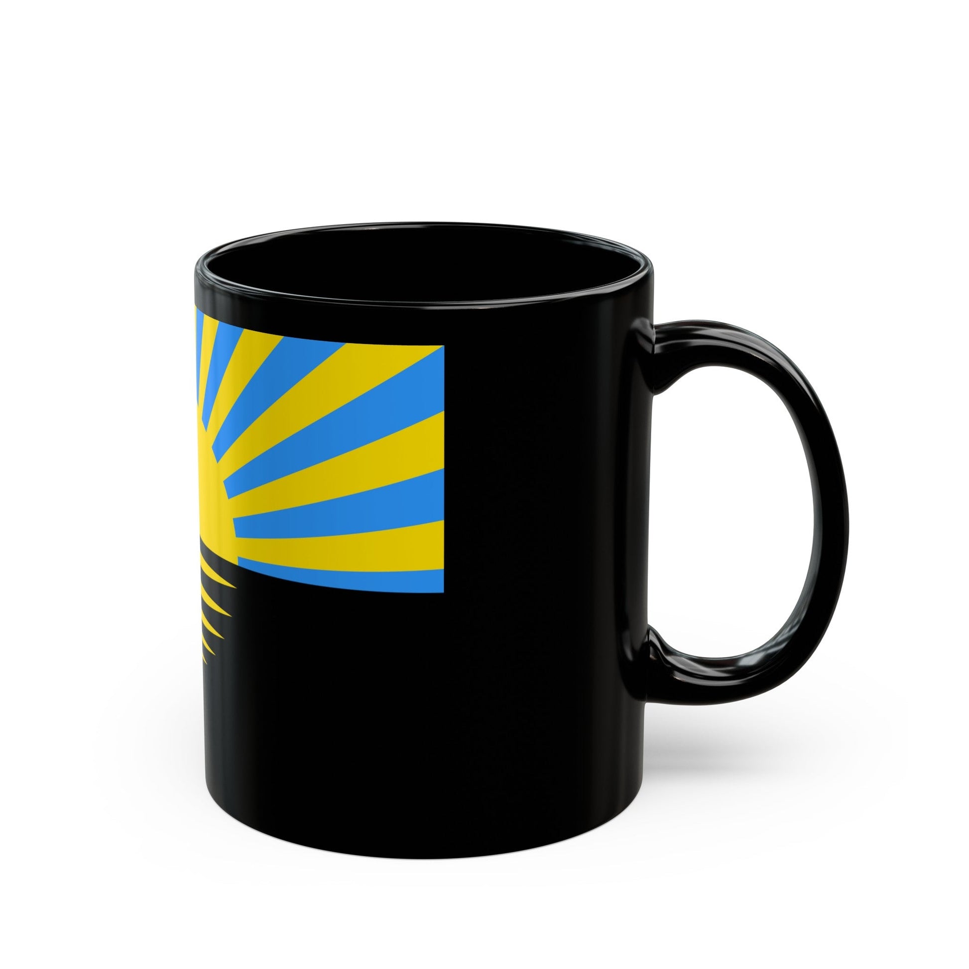 Flag of Donetsk Oblast Ukraine - Black Coffee Mug-The Sticker Space