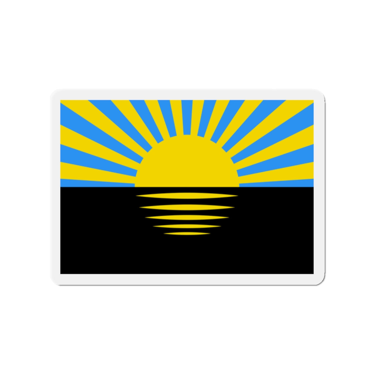 Flag of Donetsk Oblast Ukraine - Die-Cut Magnet-2" x 2"-The Sticker Space