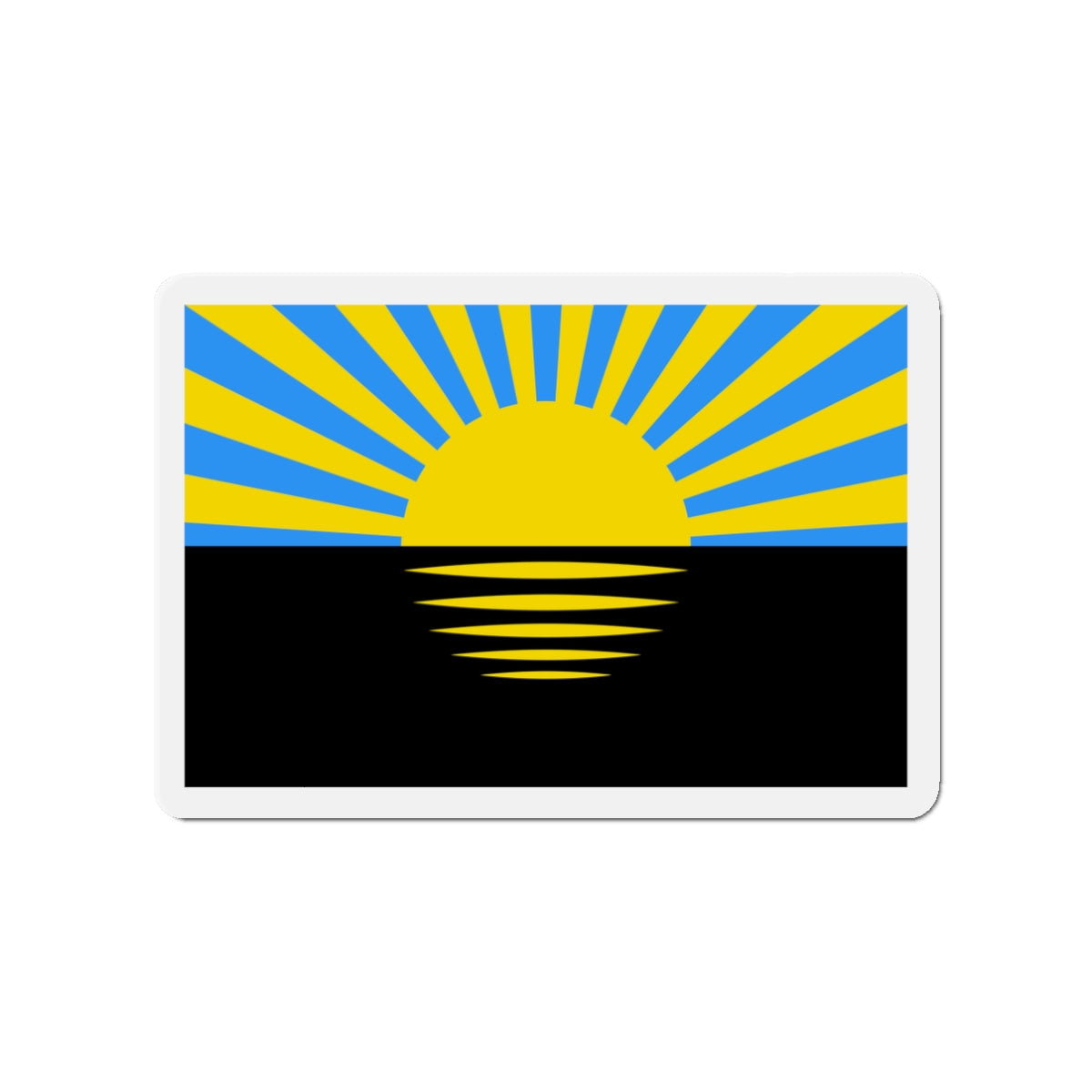 Flag of Donetsk Oblast Ukraine - Die-Cut Magnet-3" x 3"-The Sticker Space