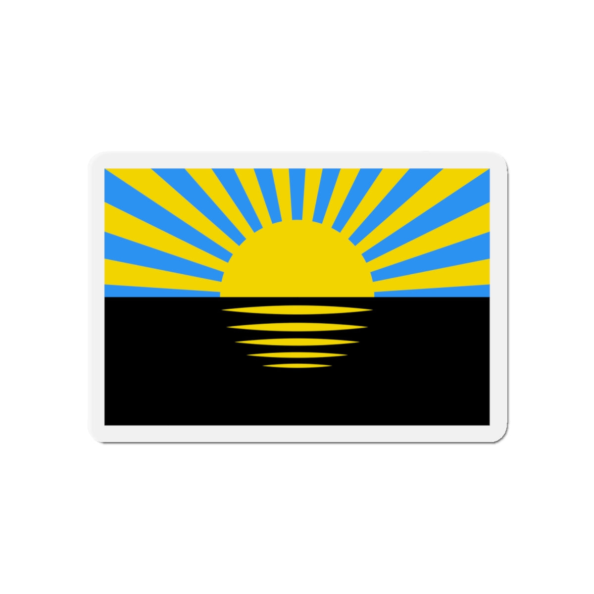 Flag of Donetsk Oblast Ukraine - Die-Cut Magnet-4" x 4"-The Sticker Space