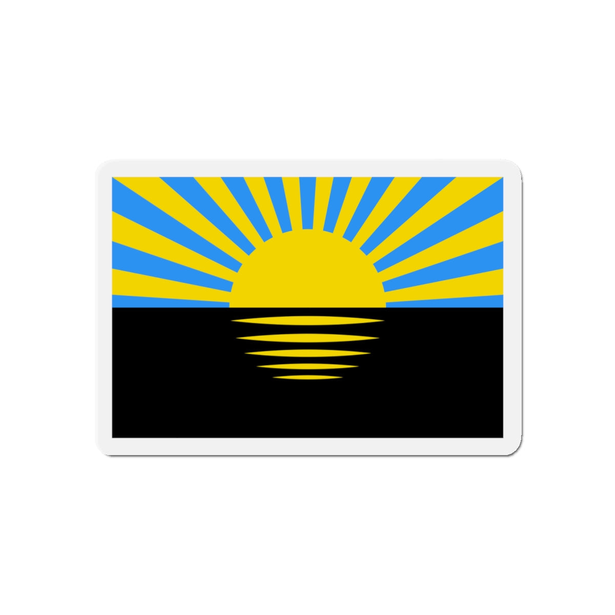 Flag of Donetsk Oblast Ukraine - Die-Cut Magnet-5" x 5"-The Sticker Space