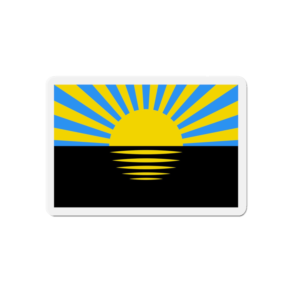 Flag of Donetsk Oblast Ukraine - Die-Cut Magnet-6 × 6"-The Sticker Space