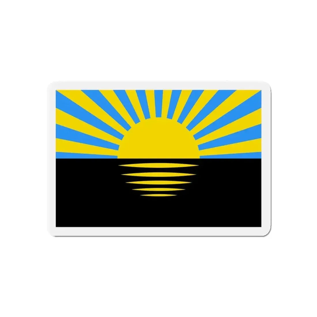 Flag of Donetsk Oblast Ukraine - Refrigerator Magnet 4 Inch - The Sticker Space