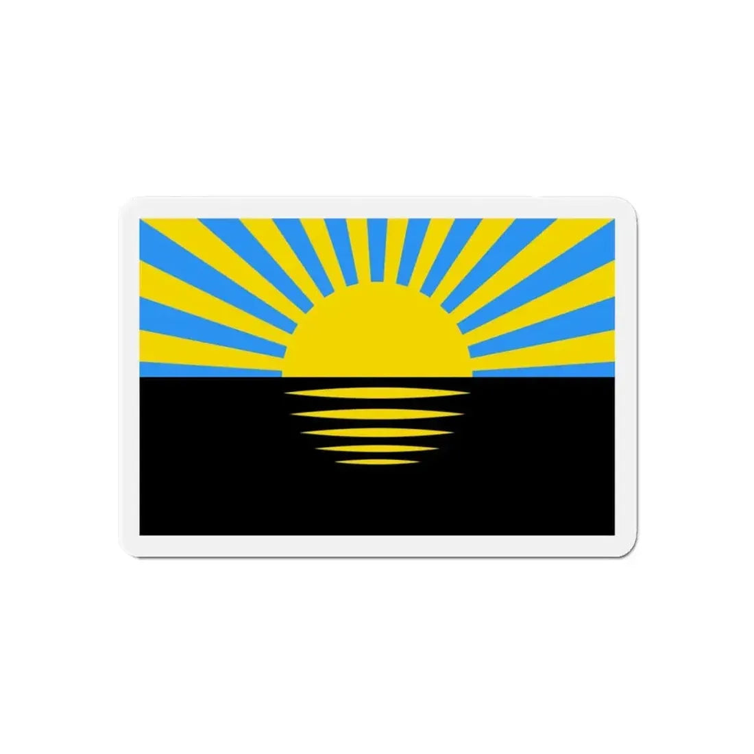 Flag of Donetsk Oblast Ukraine - Refrigerator Magnet 6 Inch - The Sticker Space