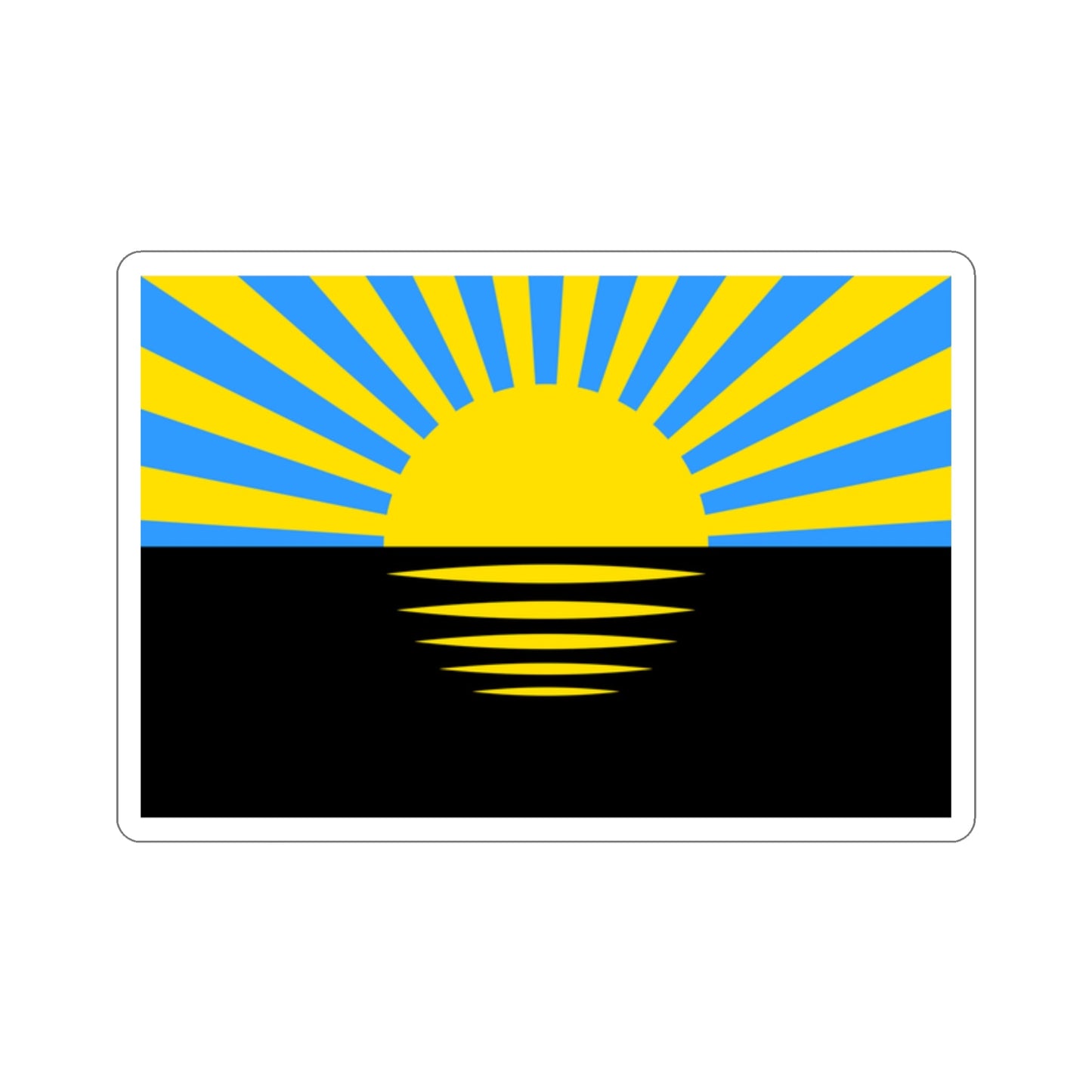 Flag of Donetsk Oblast Ukraine STICKER Vinyl Die-Cut Decal-2 Inch-The Sticker Space