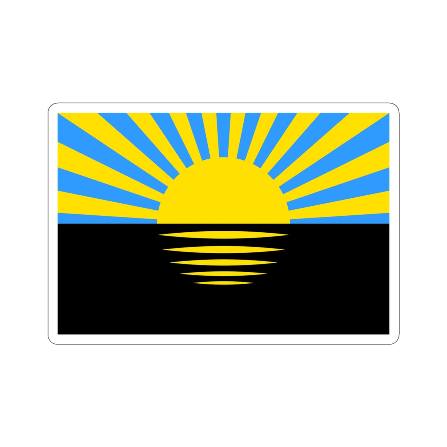 Flag of Donetsk Oblast Ukraine STICKER Vinyl Die-Cut Decal-3 Inch-The Sticker Space