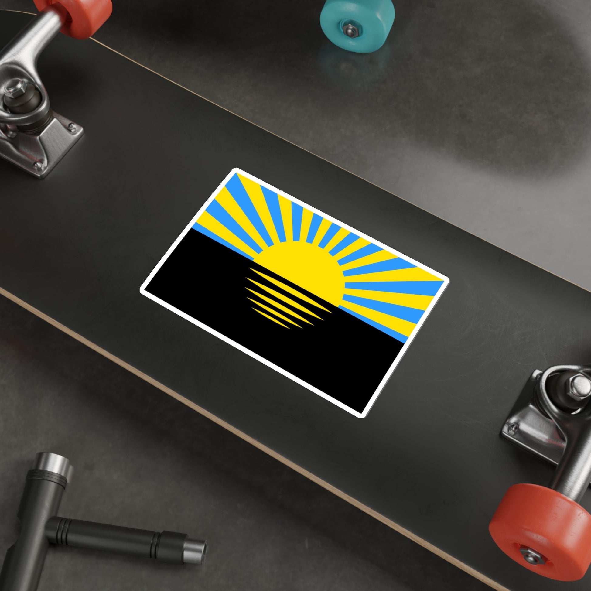 Flag of Donetsk Oblast Ukraine STICKER Vinyl Die-Cut Decal-The Sticker Space