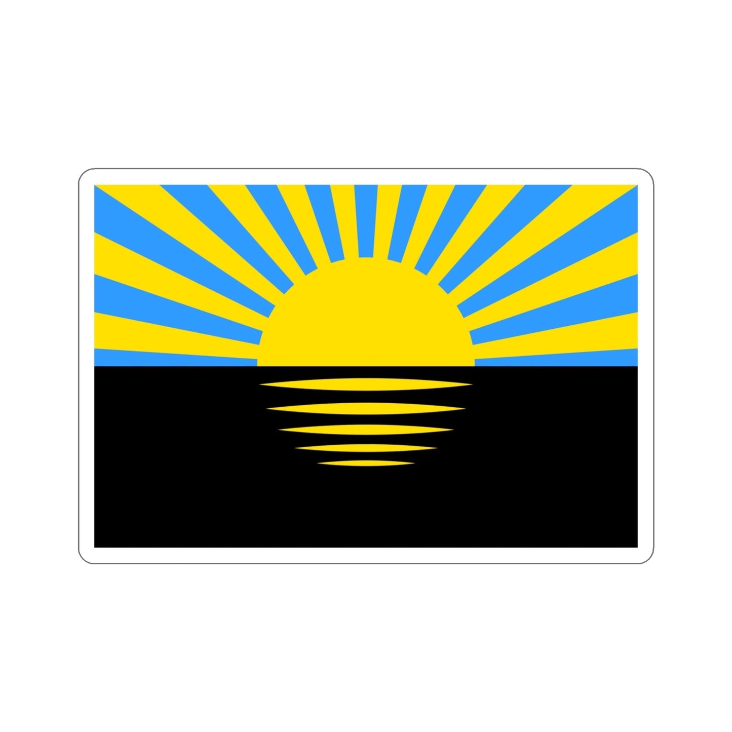 Flag of Donetsk Oblast Ukraine STICKER Vinyl Die-Cut Decal-4 Inch-The Sticker Space