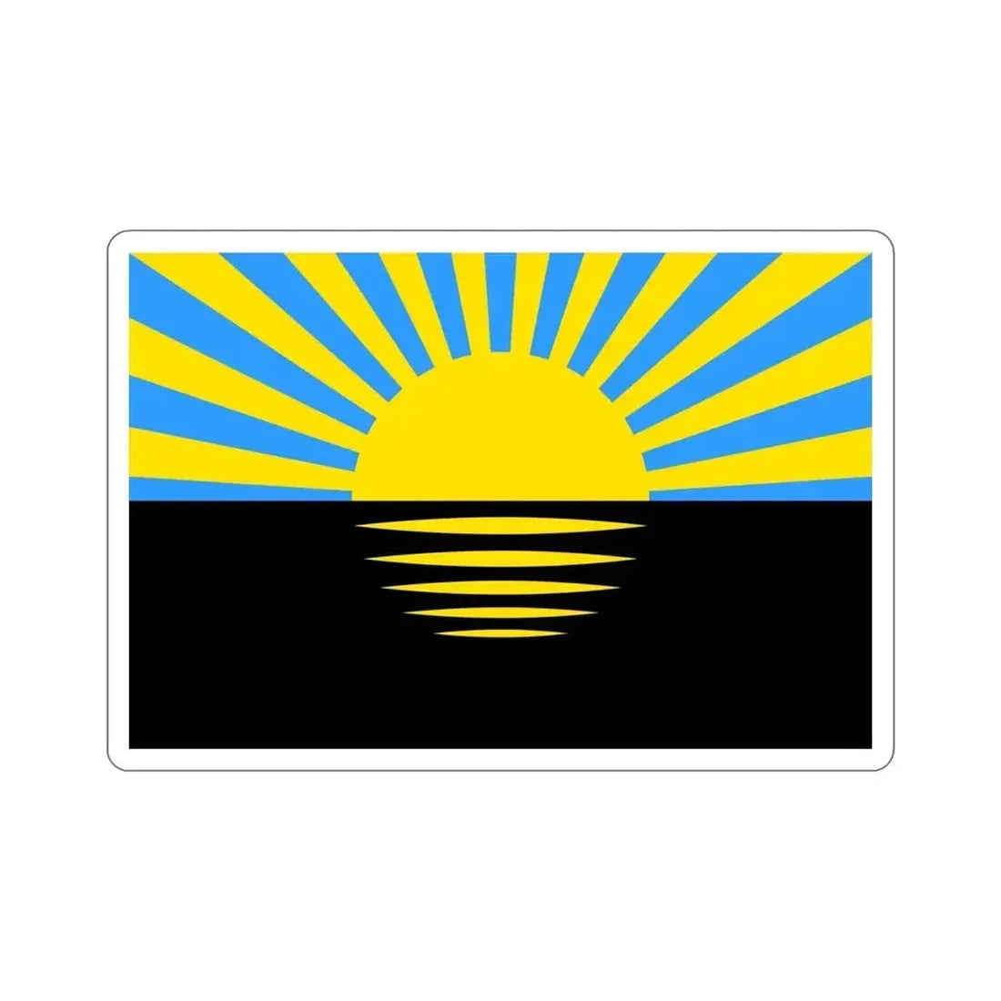 Flag of Donetsk Oblast Ukraine STICKER Vinyl Die-Cut Decal 4 Inch - The Sticker Space