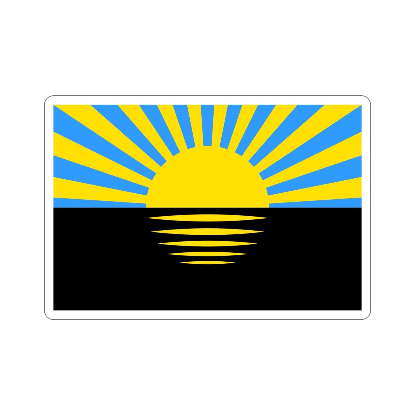 Flag of Donetsk Oblast Ukraine STICKER Vinyl Die-Cut Decal-5 Inch-The Sticker Space