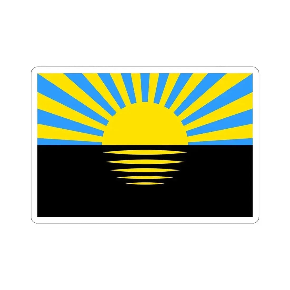 Flag of Donetsk Oblast Ukraine STICKER Vinyl Die-Cut Decal 5 Inch - The Sticker Space