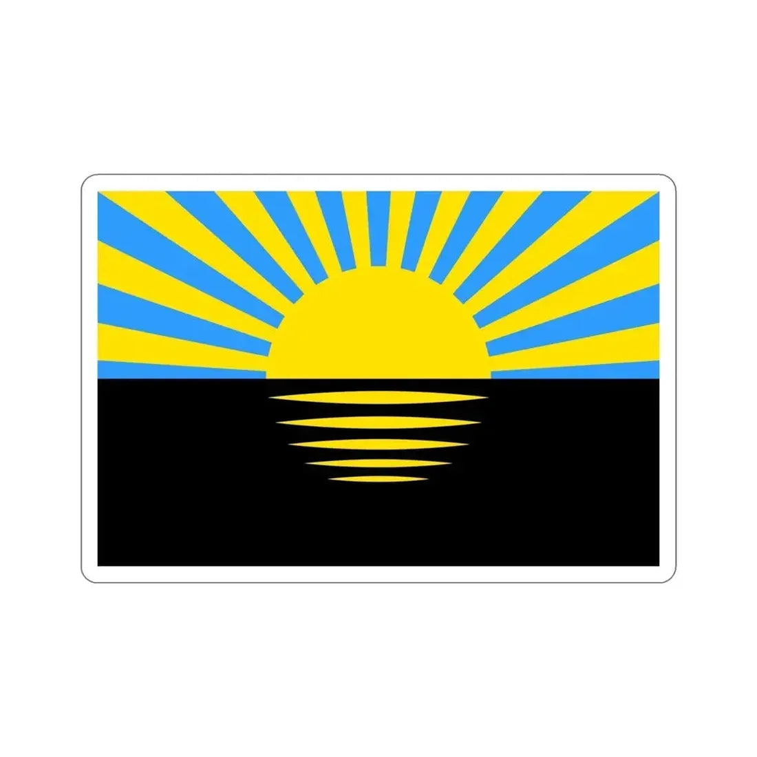 Flag of Donetsk Oblast Ukraine STICKER Vinyl Die-Cut Decal 5 Inch - The Sticker Space
