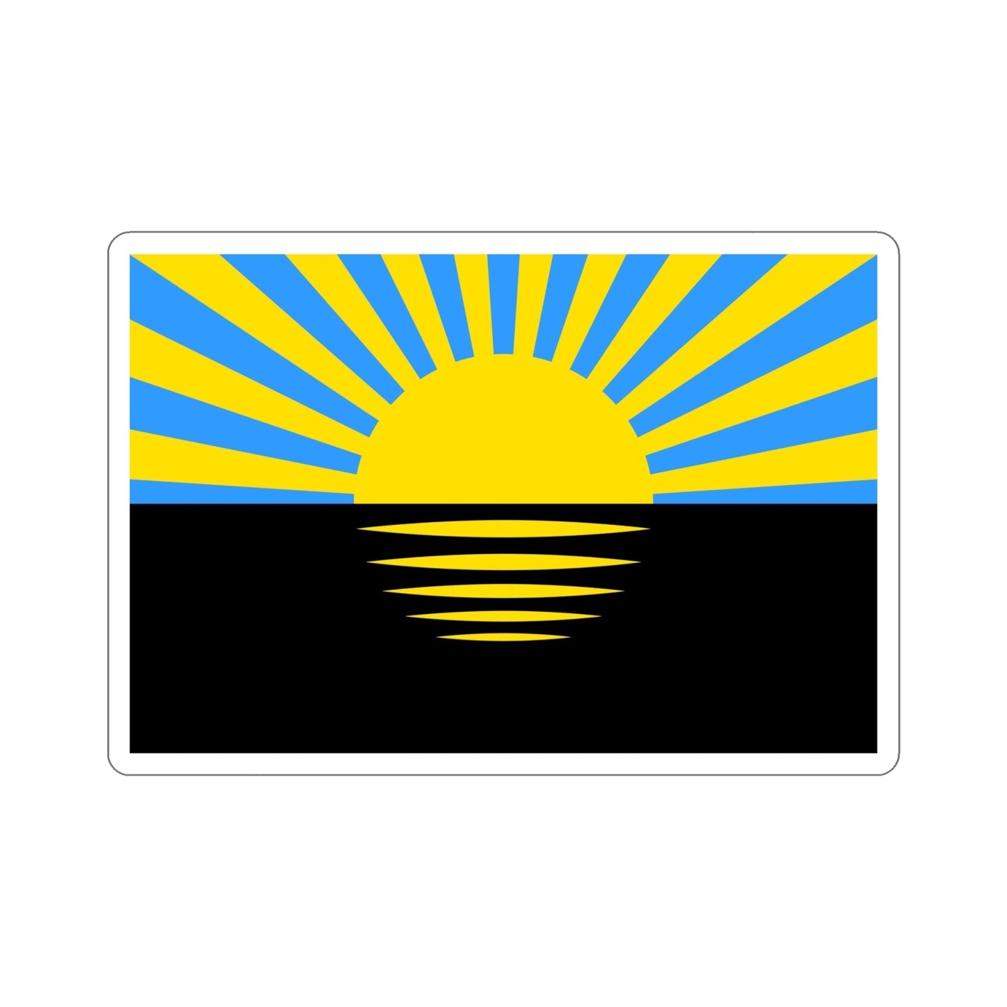 Flag of Donetsk Oblast Ukraine STICKER Vinyl Die-Cut Decal-6 Inch-The Sticker Space