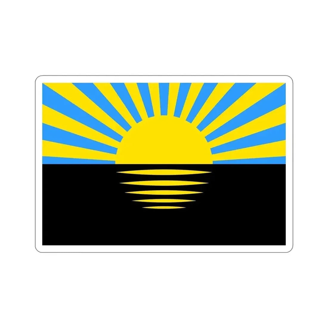 Flag of Donetsk Oblast Ukraine STICKER Vinyl Die-Cut Decal 6 Inch - The Sticker Space