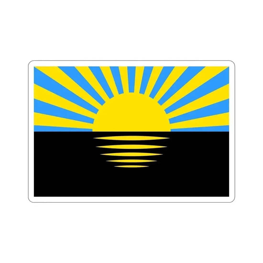 Flag of Donetsk Oblast Ukraine STICKER Vinyl Die-Cut Decal - The Sticker Space