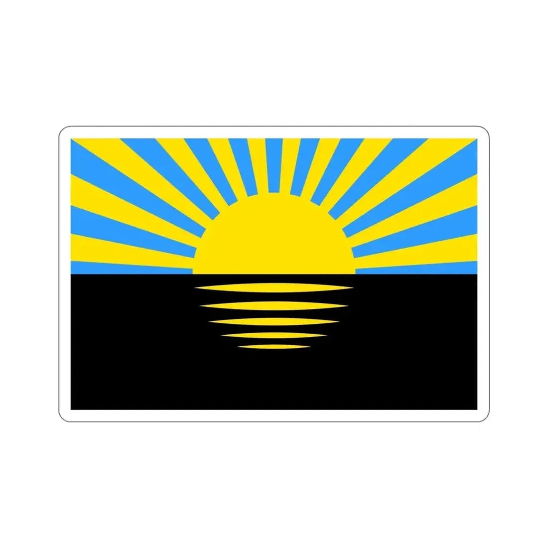 Flag of Donetsk Oblast Ukraine STICKER Vinyl Die-Cut Decal - The Sticker Space