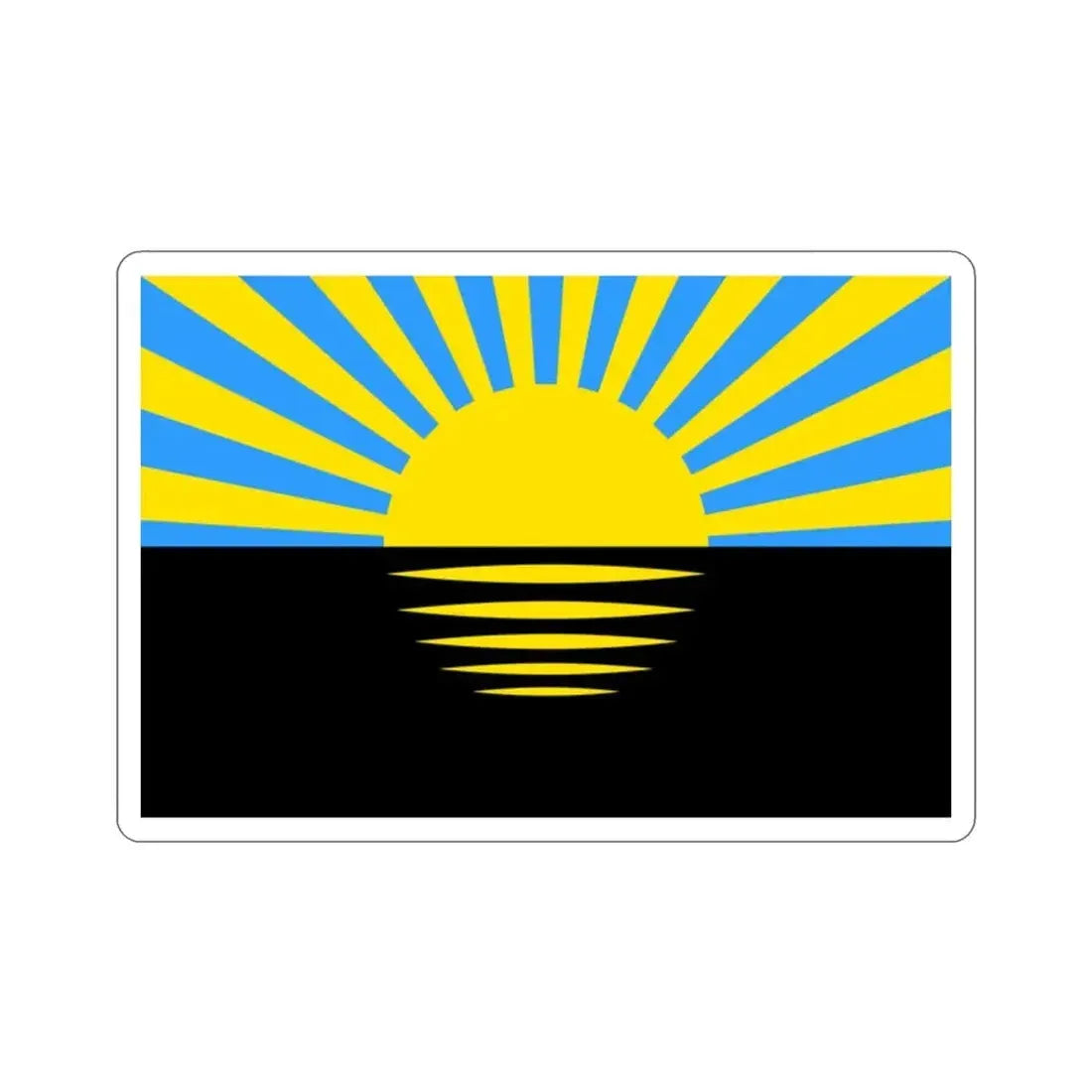 Flag of Donetsk Oblast Ukraine STICKER Vinyl Die-Cut Decal - The Sticker Space