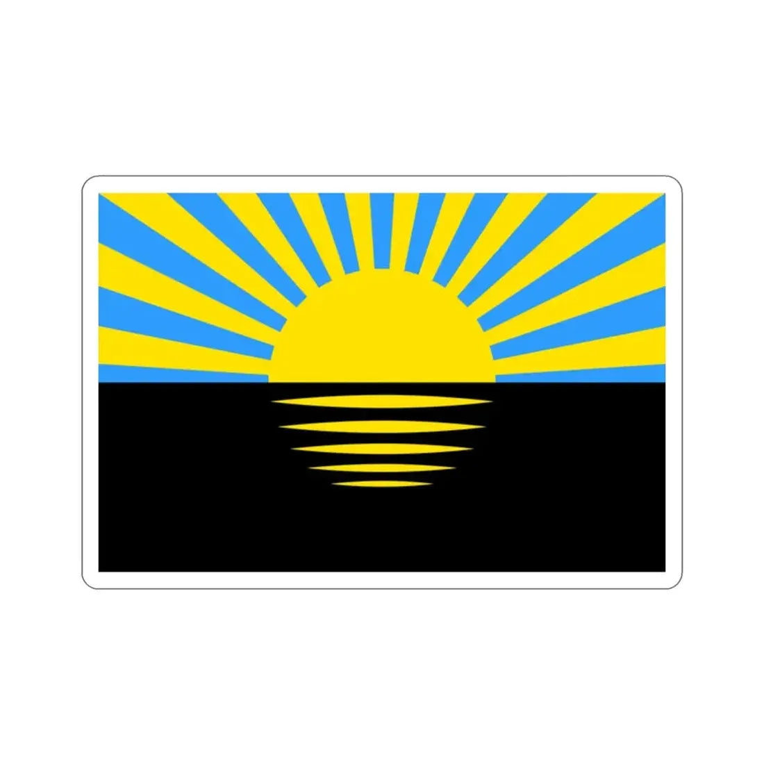 Flag of Donetsk Oblast Ukraine STICKER Vinyl Die-Cut Decal - The Sticker Space