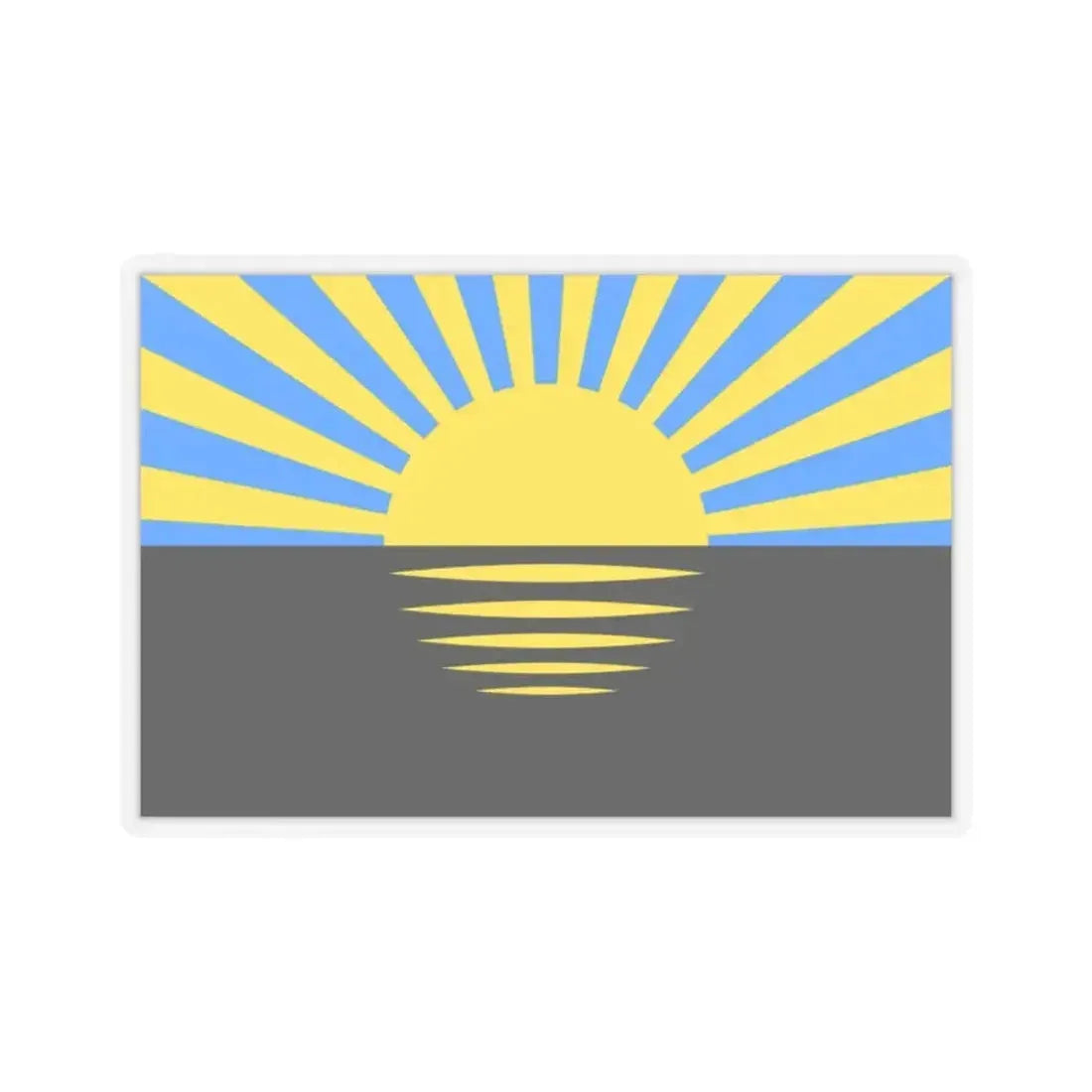 Flag of Donetsk Oblast Ukraine - STICKER Vinyl Kiss-Cut Decal 2 Inch Transparent - The Sticker Space